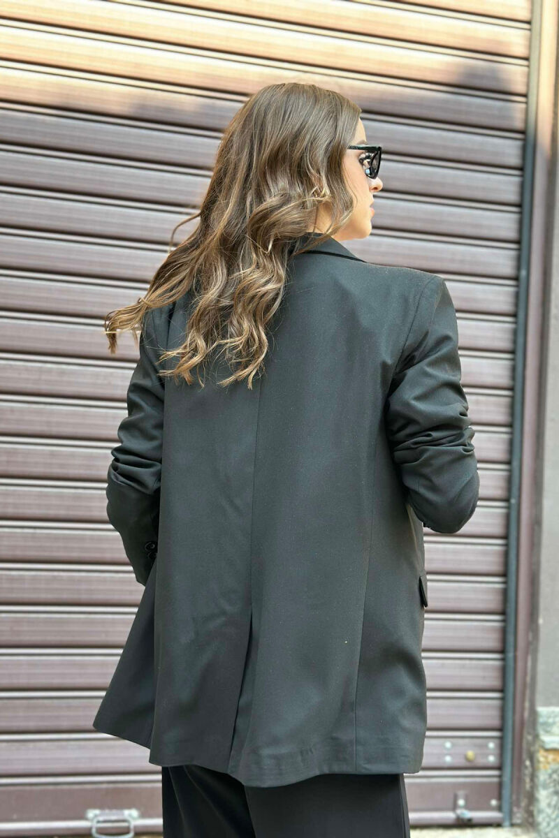 ONE BUTTON PRIMER ONE COLOR WOMAN JACKET BLACK/ E ZEZE - 4