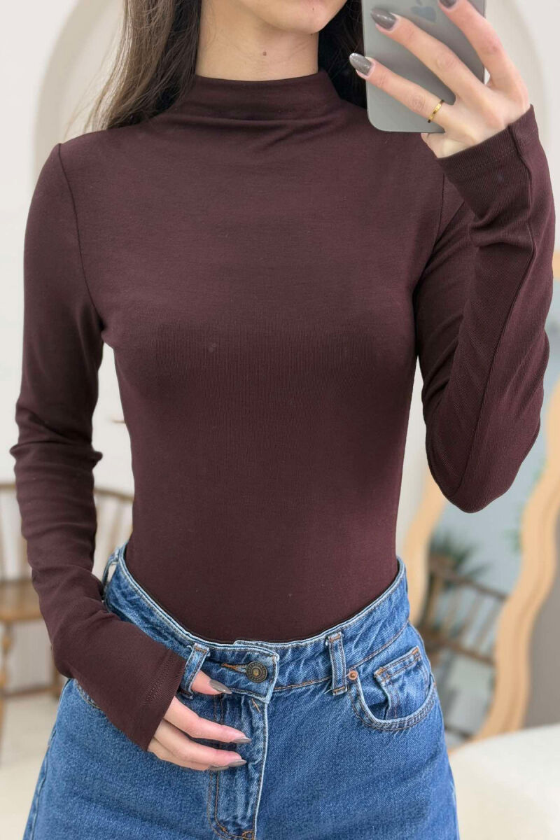 ONE COLOR SIMPLE WOMEN BODY BROWN/KAFE - 2