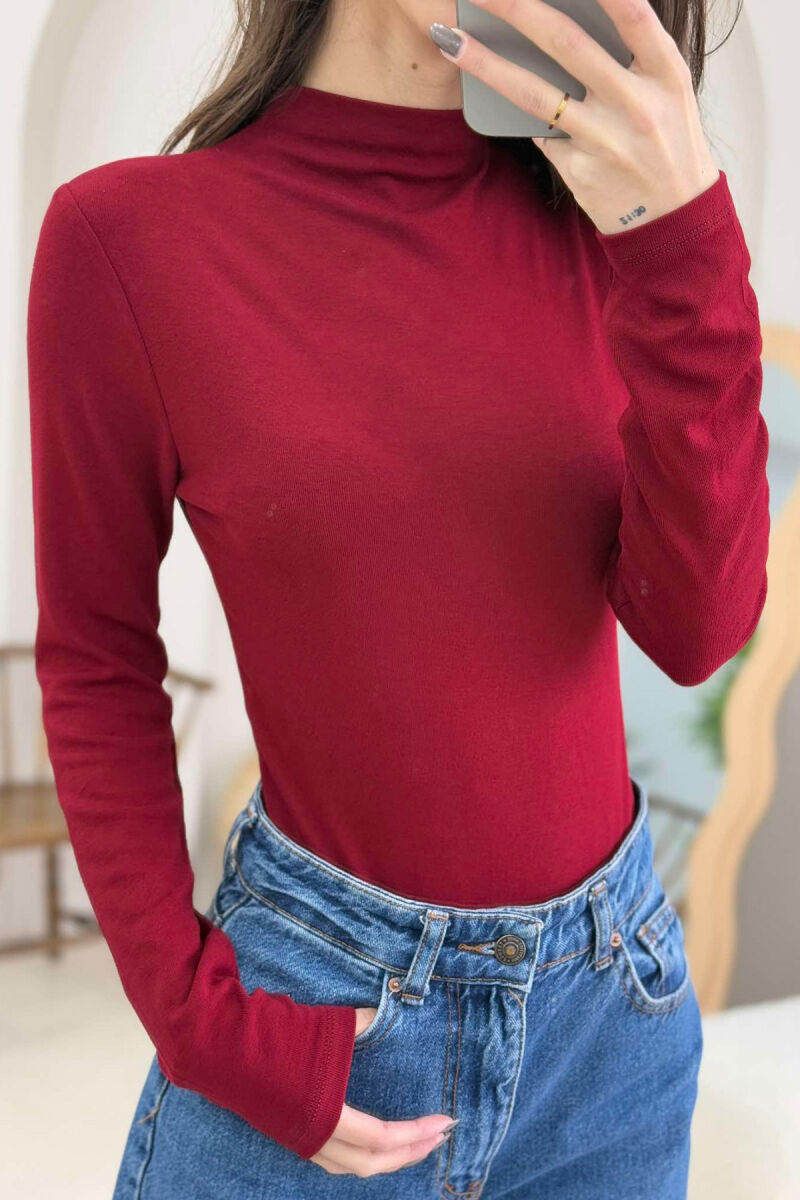 ONE COLOR SIMPLE WOMEN BODY BURGUNDY/VISHNJE - 1